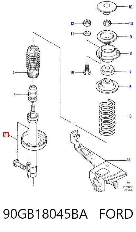 Amortyzator przedni Ford Scorpio I