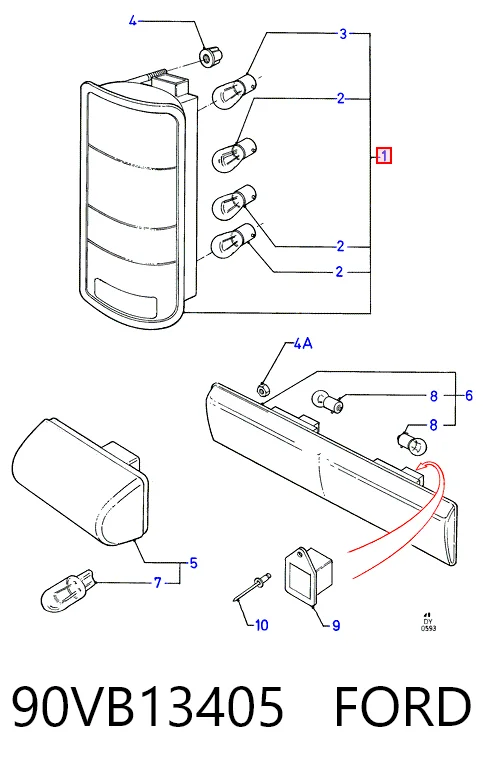 Do koszyka Lampa zespolona tylna lewa Ford Transit IV E