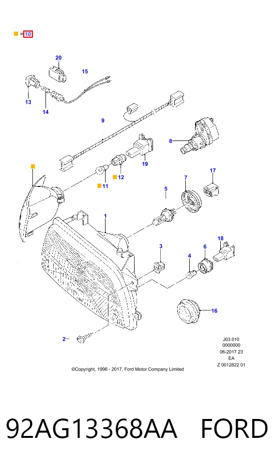 Kierunkowskaz prawy do Ford Escort V GAL