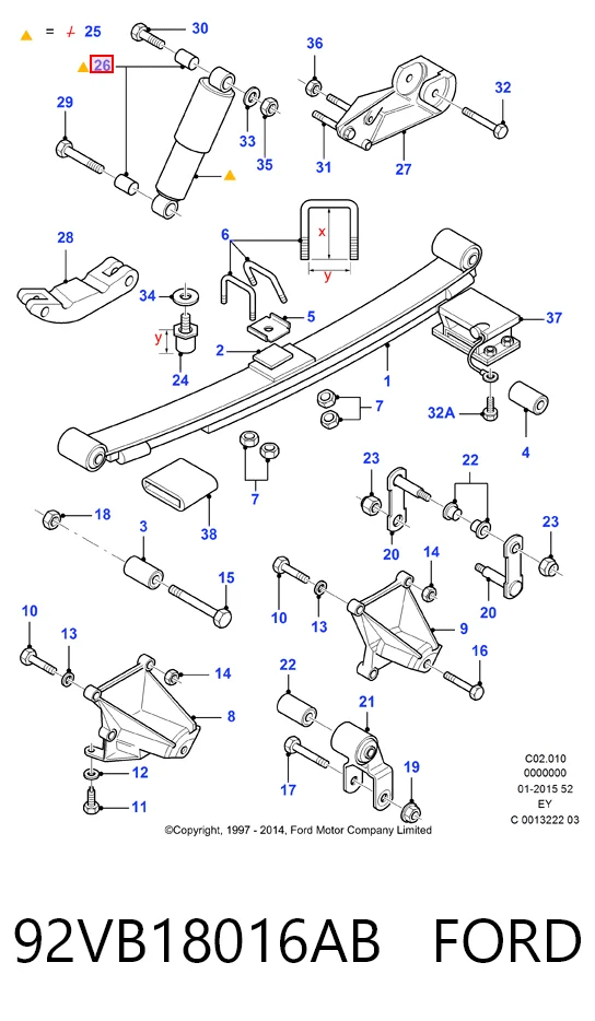 Silentblock amortyzatora tylnego Ford Transit IV