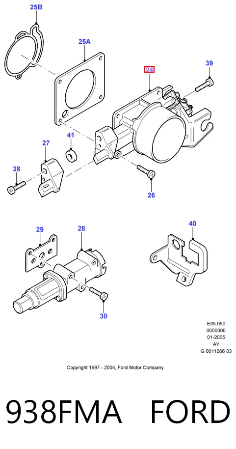 Przepustnica, komplet do Ford Escort VI GAL