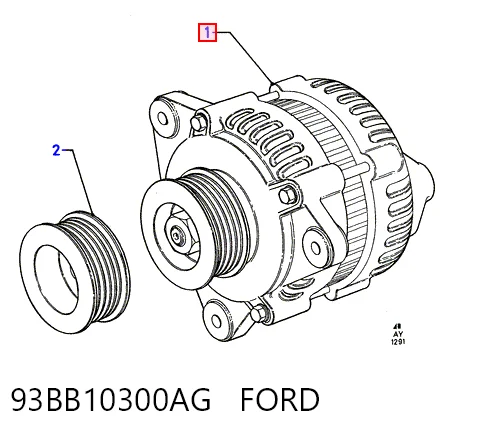 Do koszyka Alternator Ford Mondeo I GBP