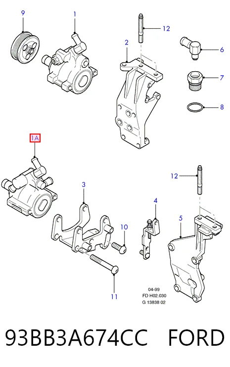  Pompa wspomagania hydraulicznego kierownicy Ford Mondeo 2