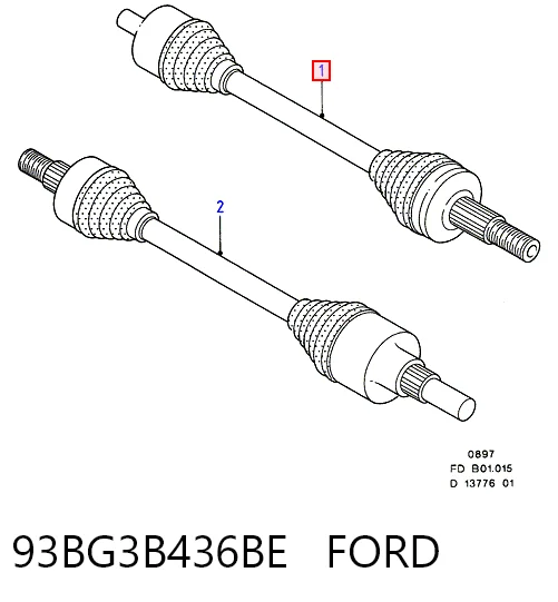  Półoś napędowa przednia prawa Ford Escort 4
