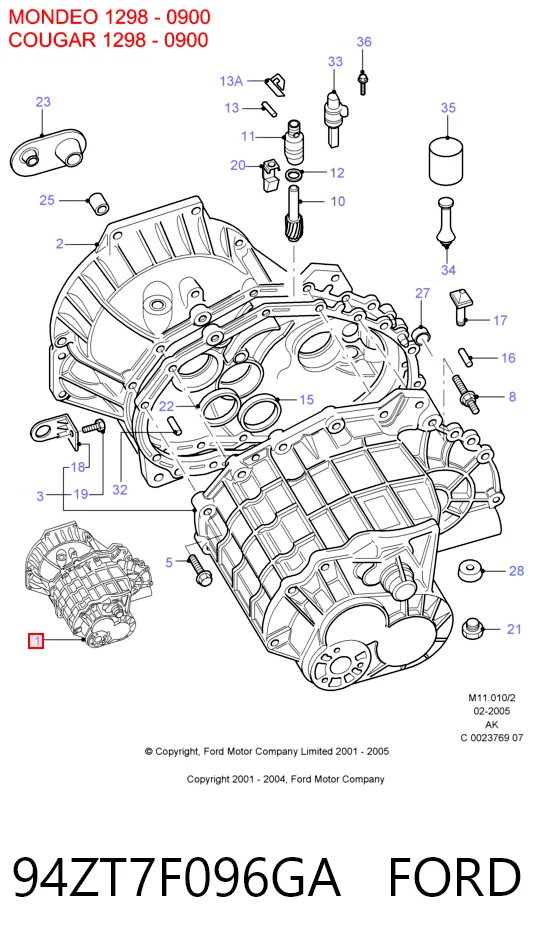 Mechaniczna skrzynia biegów w komplecie do Ford Mondeo I GBP