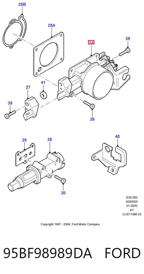 Przepustnica, komplet do Ford Mondeo I GBP