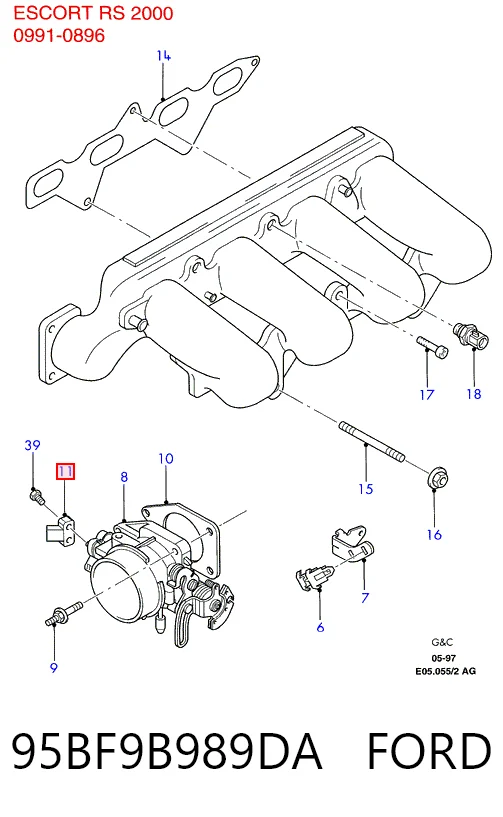  Czujnik położenia przepustnicy (potencjometr) Ford Mondeo 1