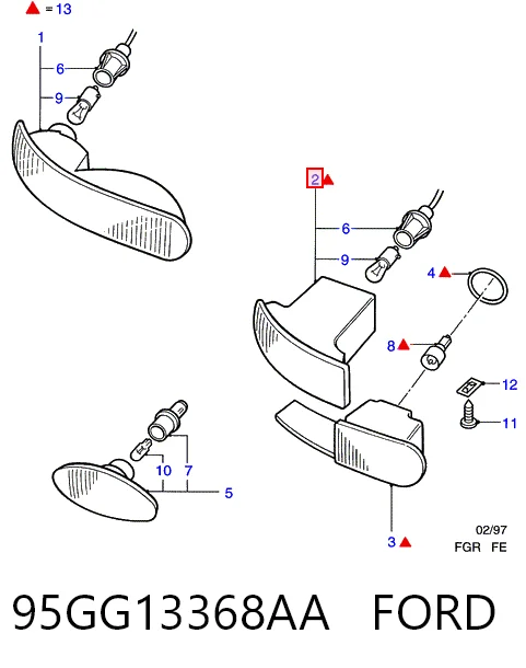 Kierunkowskaz prawy do Ford Scorpio II GFR, GGR