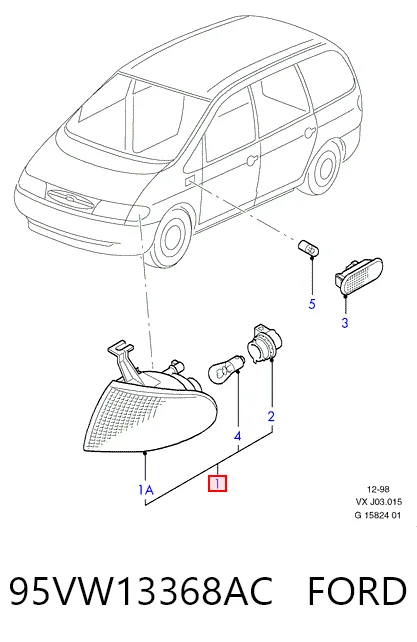  Kierunkowskaz prawy Seat Alhambra 