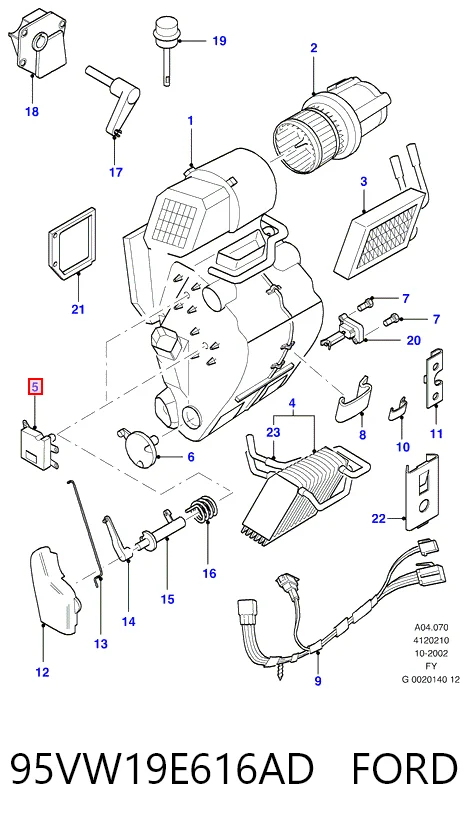 Kupić Silniczek klapy nagrzewnicy Ford Transit V347/8 w dobrej cenie