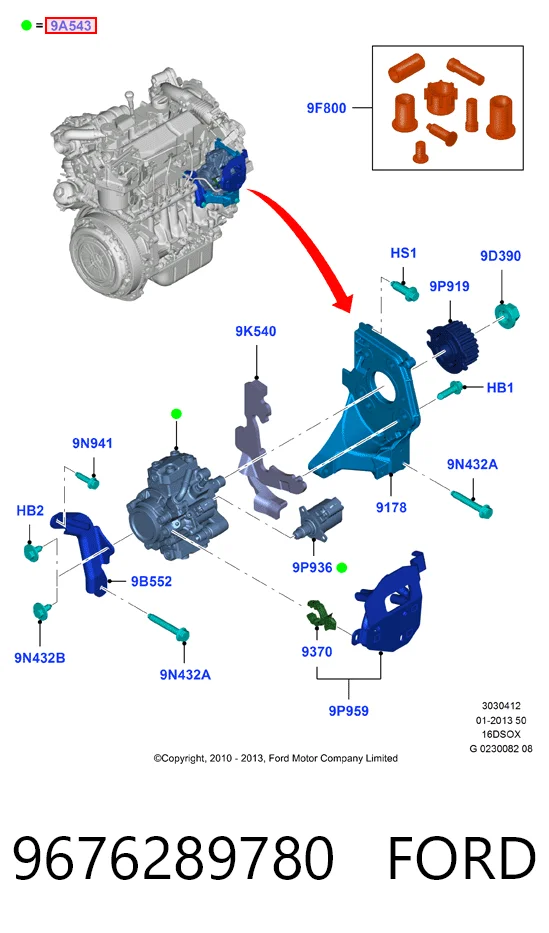 9676289780 Ford Pompa wtryskowa wysokiego ciśnienia