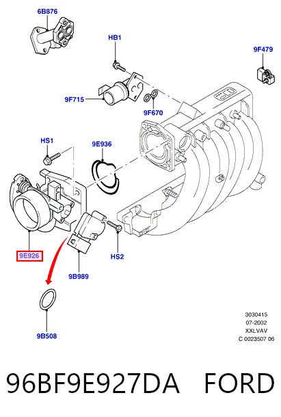 Przepustnica, komplet do Ford Ka  RBT