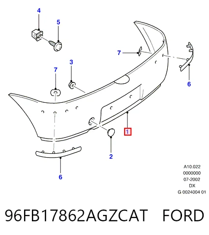 Do koszyka Zderzak tylny Ford Fiesta COURIER J5S, J3S