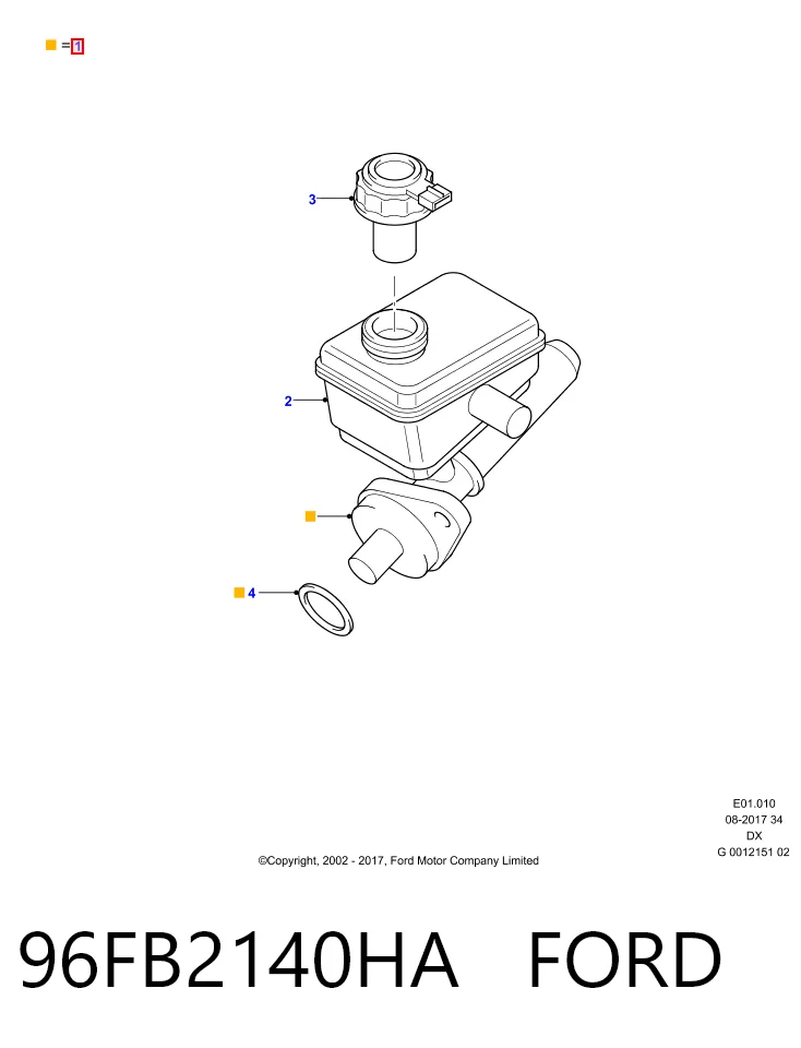 Główny cylinder hamulców do Ford Fiesta Mk3 GFJ