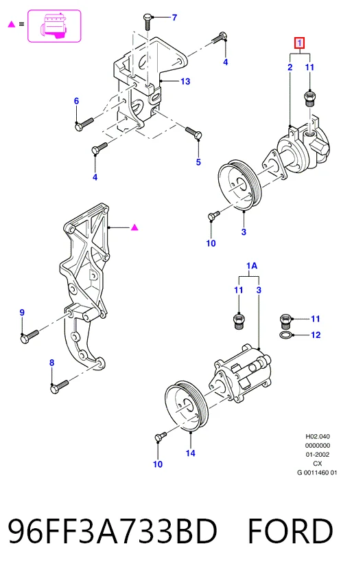  Pompa wspomagania hydraulicznego kierownicy Ford Fiesta 