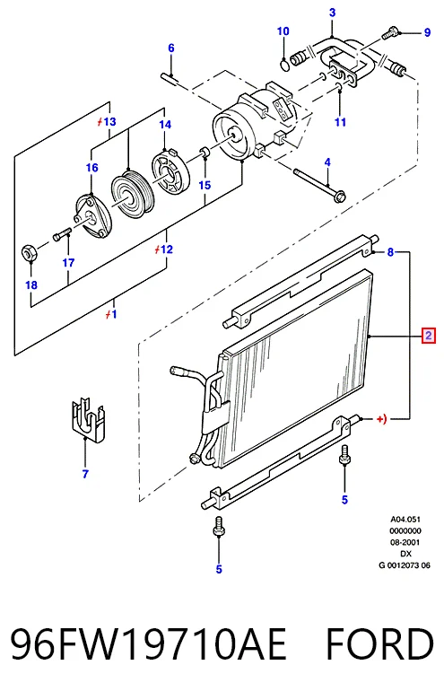 Chłodnica klimatyzacji Ford Fiesta Mk4 hatchback (JAS, JBS) (1996 - 2002) cena, od 61,87 USD