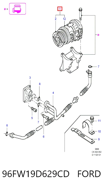 Sprężarka klimatyzacji Ford Fiesta Mk3 hatchback (GFJ) (1989 - 1995) cena, od 83,20 USD