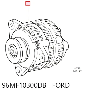 Do koszyka Alternator Ford Fiesta Mk4 JAS, JBS