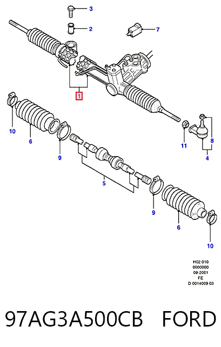 Listwa kierownicza (maglownica) do Ford Scorpio II GFR, GGR