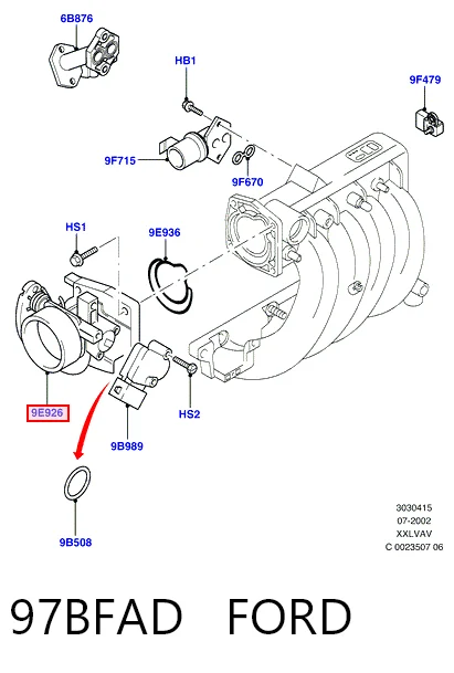 Do koszyka Przepustnica, komplet Ford Ka  RBT