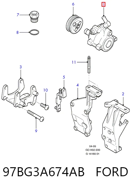 Pompa wspomagania hydraulicznego kierownicy Ford Mondeo II