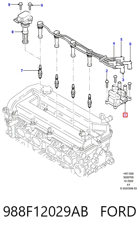 988F12029AB Ford Cewka zapłonowa