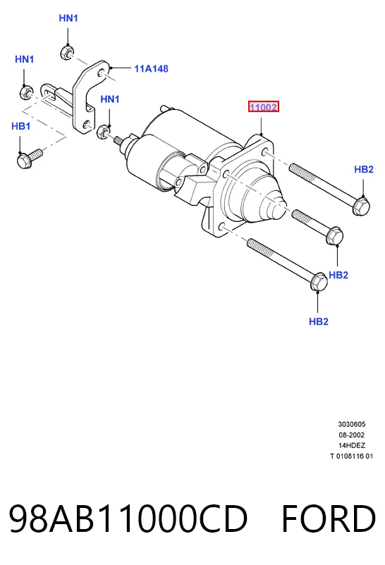 98AB11000CD Ford Rozrusznik