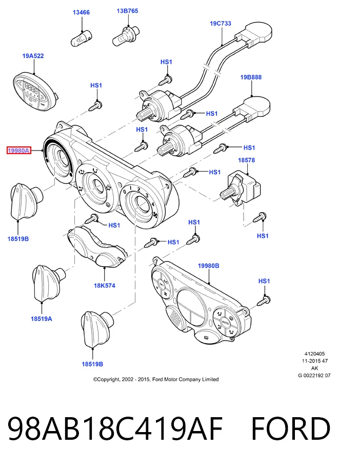 Sterownik trybów ogrzewania/klimatyzacji Ford Focus I kombi (DNW) (1999 - 2004) cena, od 42,62 USD