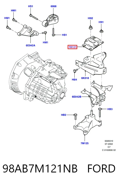 98AB7M121NB Ford
