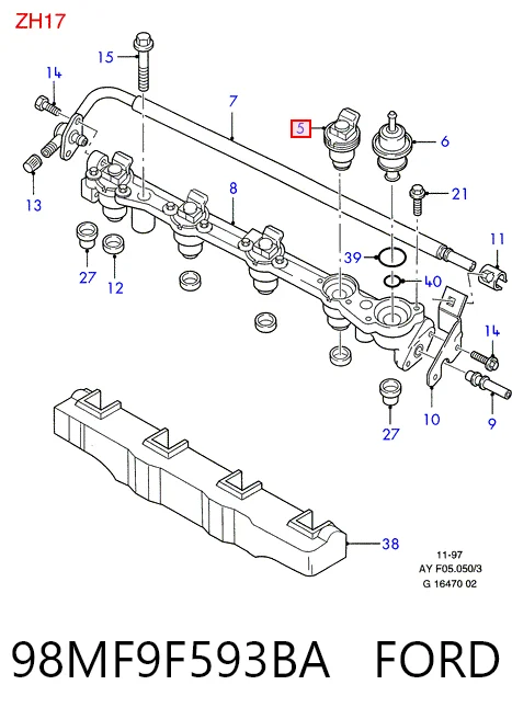 Wtryskiwacz paliwa do Ford Fiesta Mk4 JAS, JBS