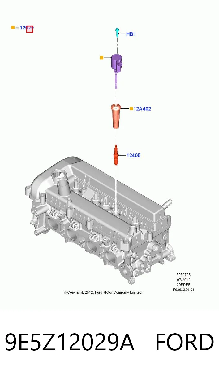 9E5Z12029A Ford Cewka zapłonowa
