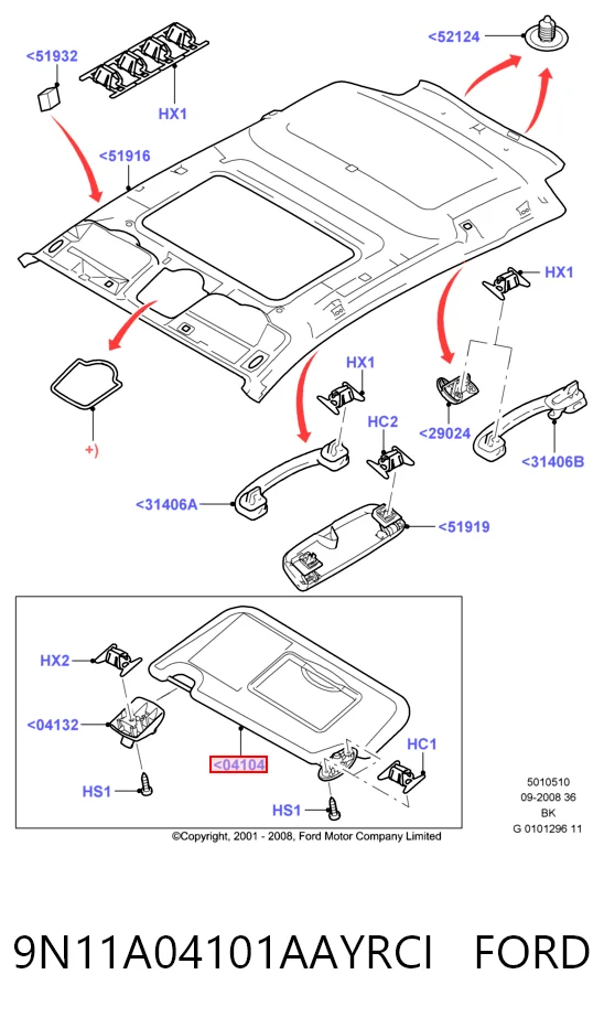 Osłona przeciwsłoneczna do Ford Fusion  JU