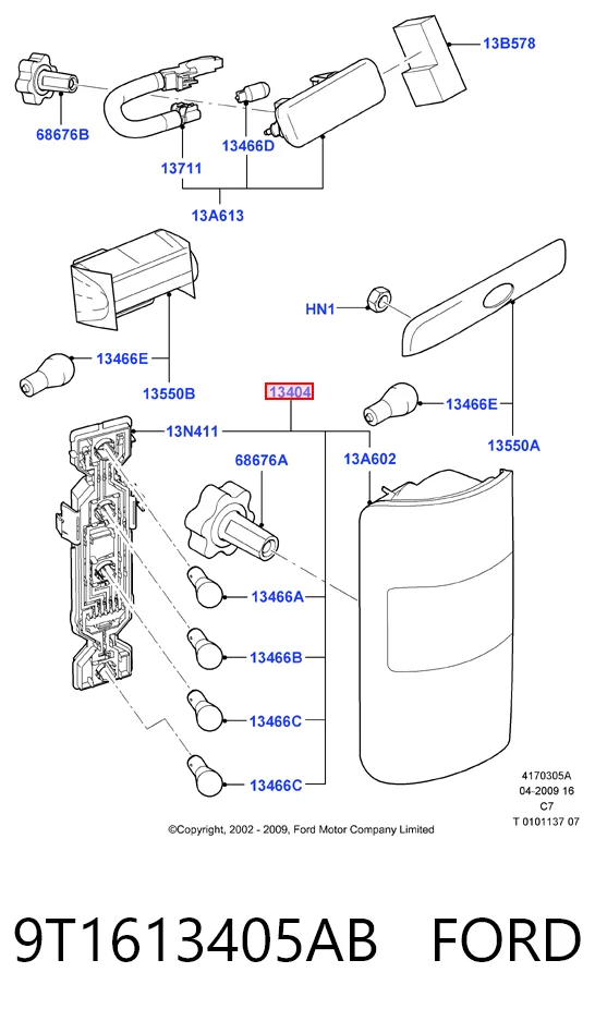  Lampa zespolona tylna lewa Ford Connect 