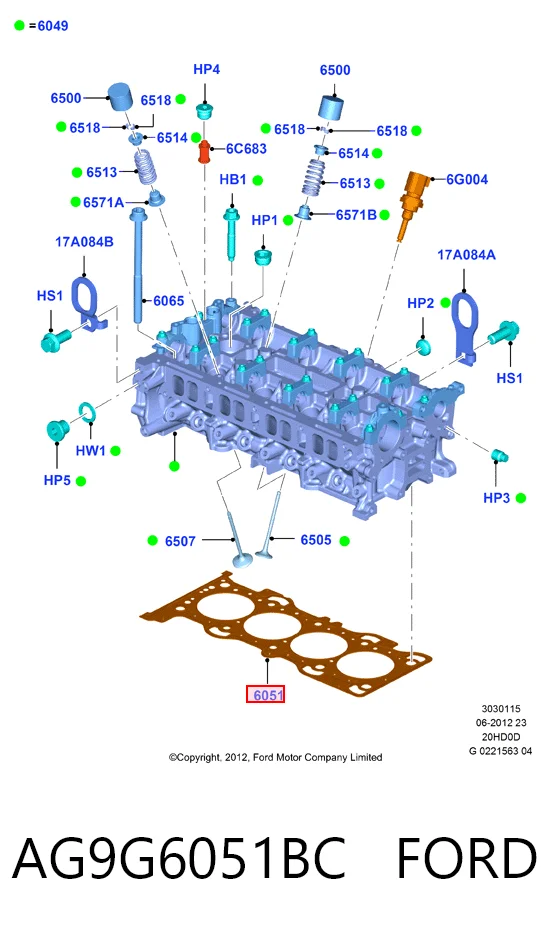 Uszczelka głowicy cylindrów 31316604 Volvo