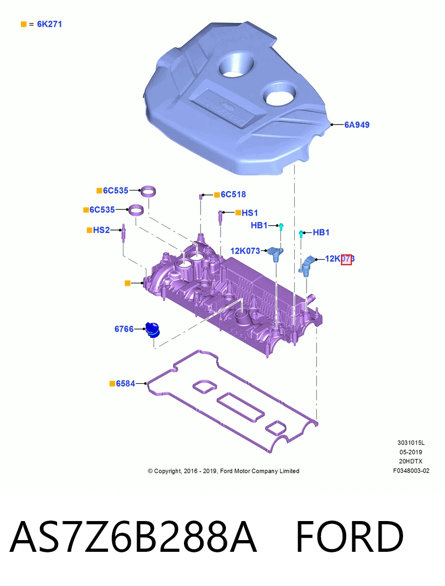 AS7Z6B288A Ford Czujnik położenia wałka rozrządu