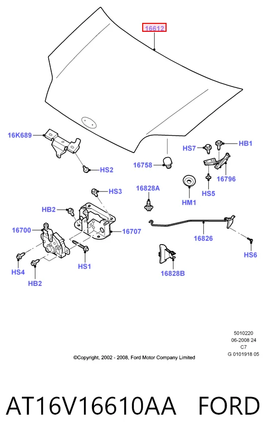 Do koszyka Maska silnika Ford Connect  TC7