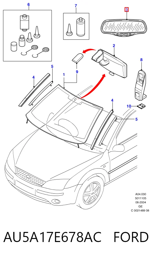 Lusterko wewnętrzne Ford Mondeo III