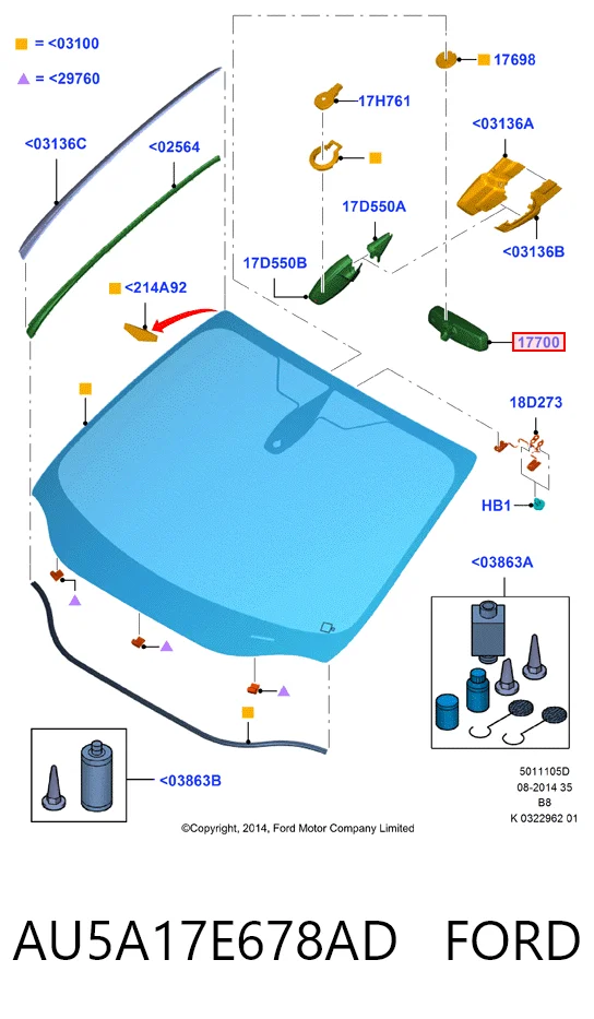 Lusterko wewnętrzne do Ford Mondeo III B4Y