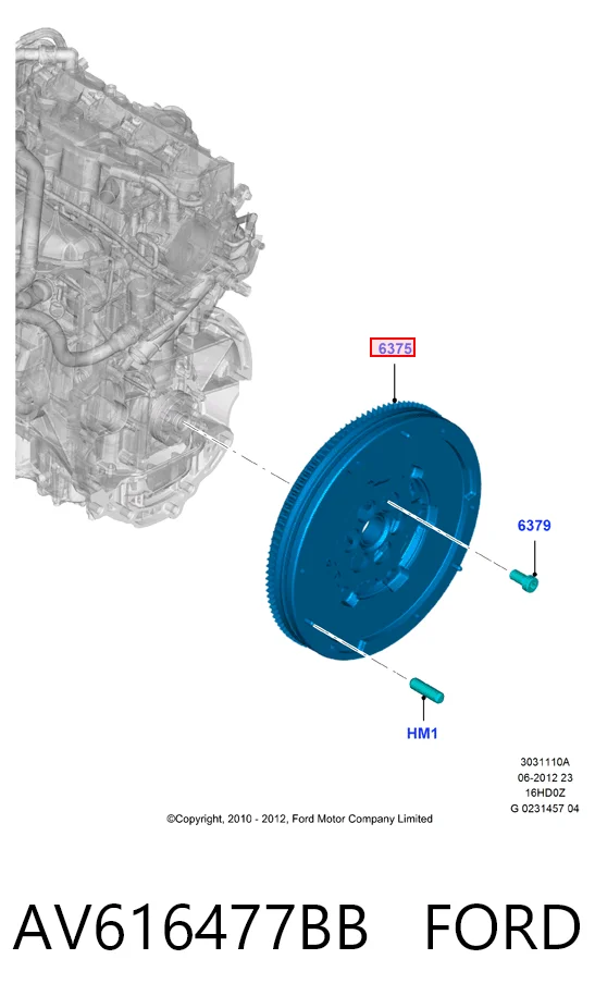 Do koszyka 31367634 Volvo Koło zamachowe silnika