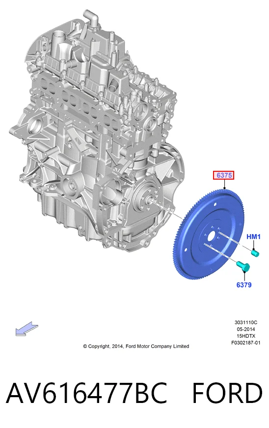 Koło zamachowe silnika 31367634 Volvo