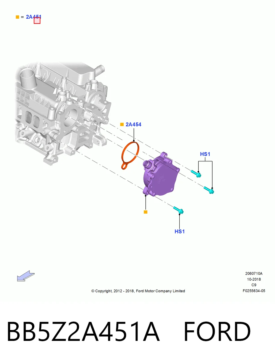Pompa podciśnienia Ford Edge II SUV (CD539) (2014 - 2024) cena, od 253,32 USD