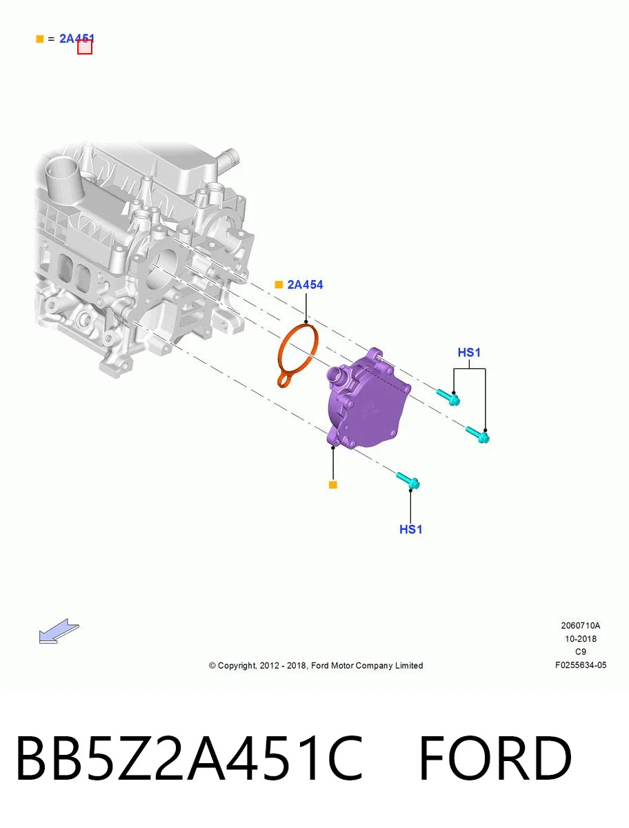 BB5Z2A451C Ford Pompa podciśnienia