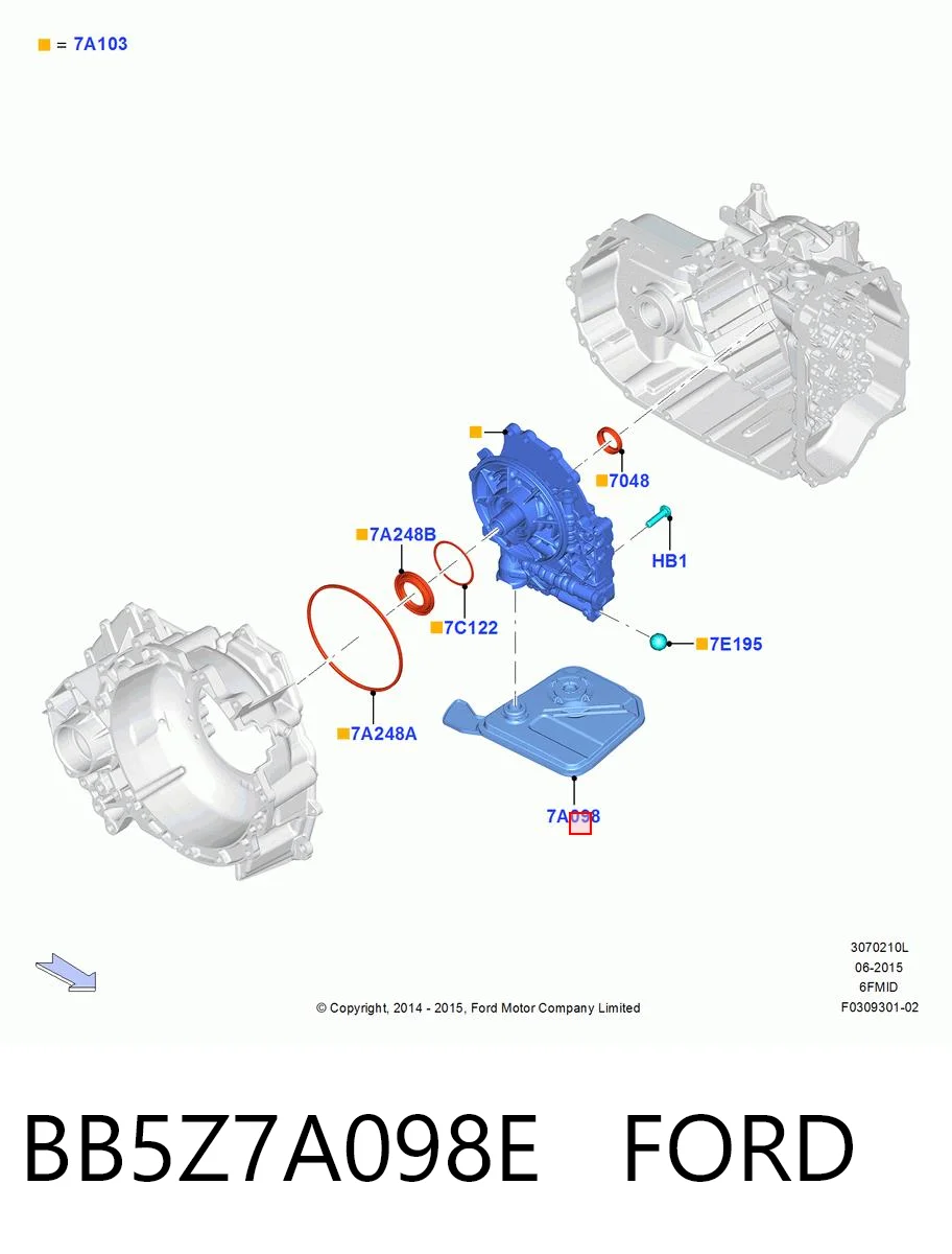 BB5Z7A098E Ford Filtr automatycznej skrzyni biegów