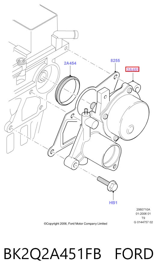 BK2Q2A451FB Ford Pompa podciśnienia