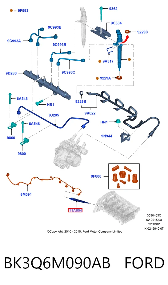 BK3Q6M090AB Ford Świeca żarowa