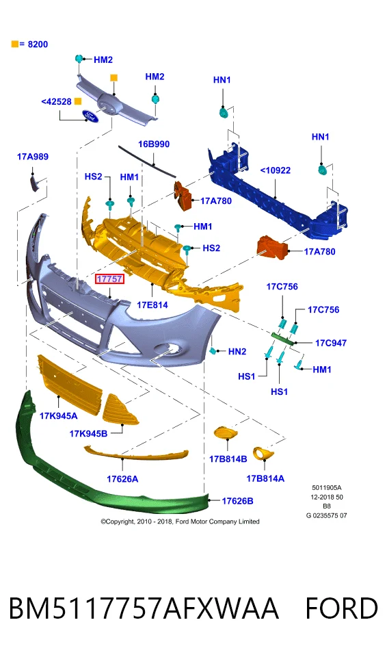 Do koszyka Zderzak przedni Ford Focus III CB8