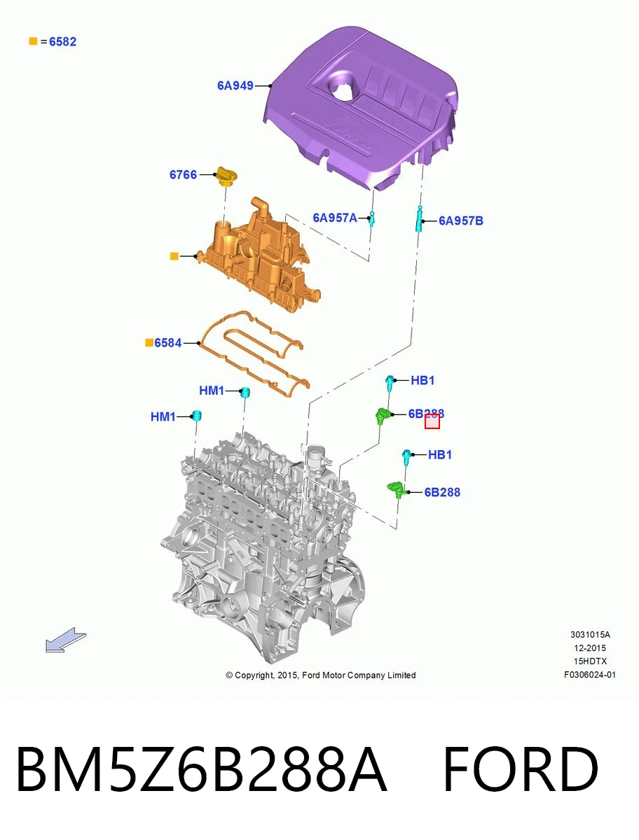 BM5Z6B288A Ford Czujnik położenia wałka rozrządu