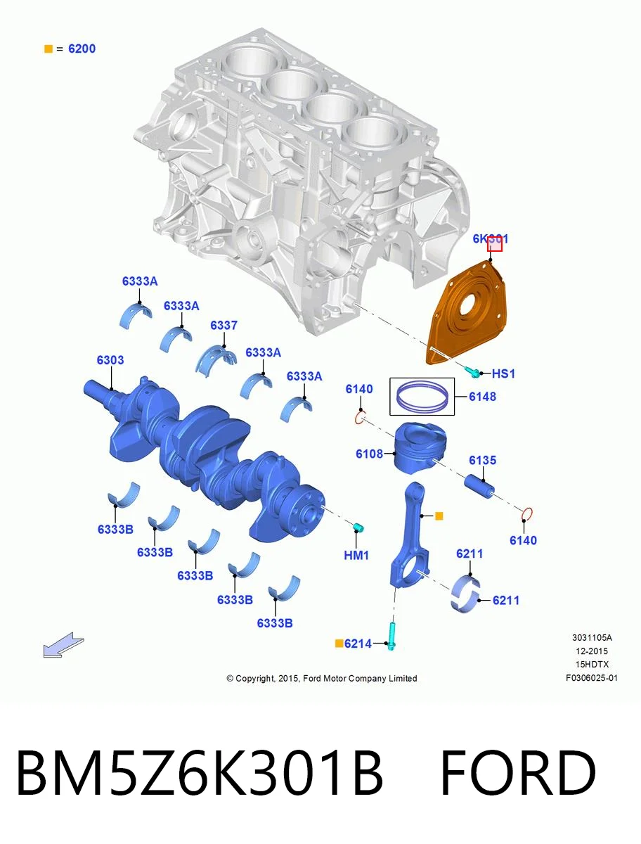 Uszczelniacz wału korbowego silnika tylny Ford Fiesta Mk4 hatchback (JAS, JBS) (1996 - 2002) cena, od 33,64 USD
