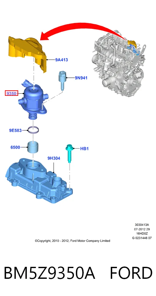 BM5Z9350A Ford Pompa wtryskowa wysokiego ciśnienia