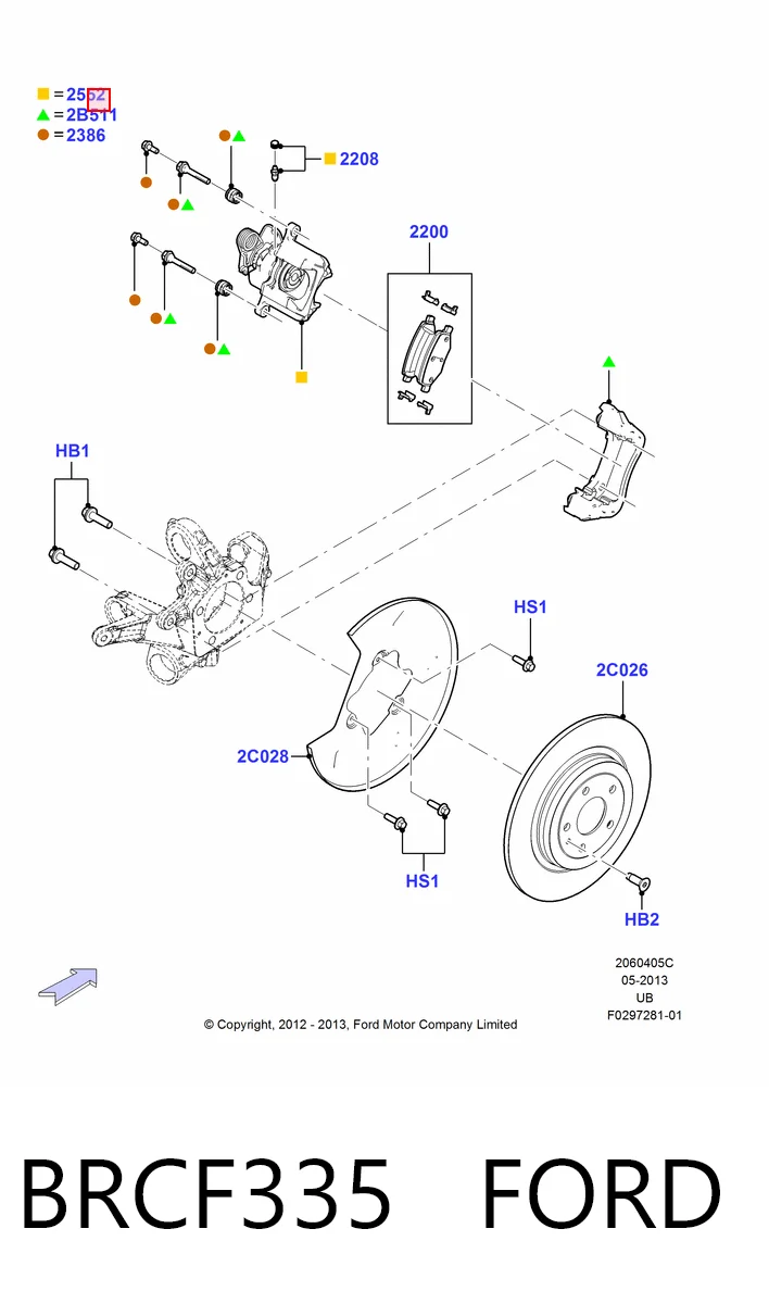 Zacisk hamulcowy tylny prawy do Ford Explorer U5